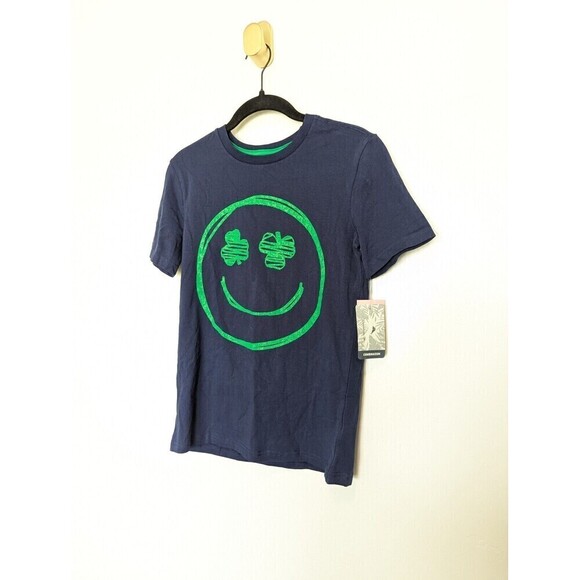 Tommy Bahama Kids Tee Large 10/12 Blue Green St Patricks - Picture 2 of 10